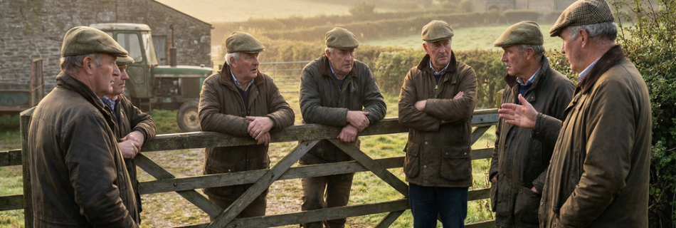 TFF Politics Weekly Summary promotional image showing a British farmer
