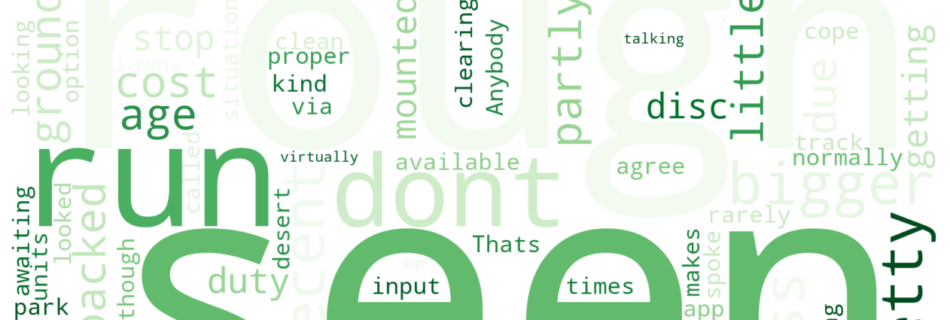 Word cloud of the most discussed Machinery terms this week